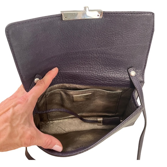 LIKE NEW! Michael Kors Dark Plum Leather Sloan Convertible Crossbody to Clutch - Picture 5 of 8